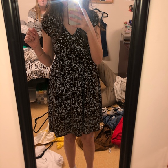 Short black and white poka dot dress - Picture 2 of 4